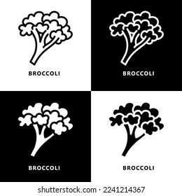 Broccoli vegetables Icon Logo. Vegetable Organic Fresh Symbol Illustration Vector