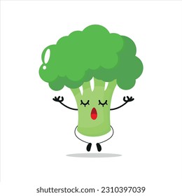 Broccoli Vegetables Meditation Lotus Yoga Pose