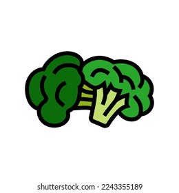 broccoli vitamin color icon vector. broccoli vitamin sign. isolated symbol illustration