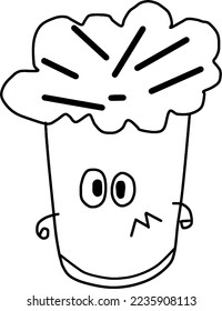 Broccoli's Drink-Charakter Vektordesign-Illustration 