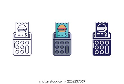 Brochette Calculator icon vector illustration