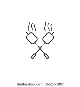 Brochette icon design, Camping forest adventure lifestyle summer travel and outdoor theme Vector illustration