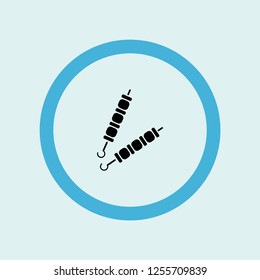 brochette icon symbol. Premium quality isolated brochette vector icon in trendy style. brochette element.
