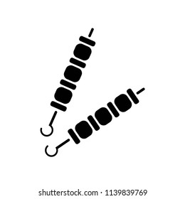 Brochette icon vector icon. Simple element illustration. Brochette symbol design. Can be used for web and mobile.