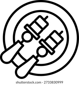 Brochette Line vector Icon Design
