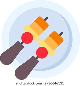 Brochette Line vector Icon Design