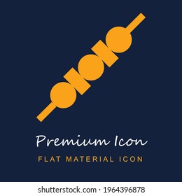 Brochette premium material ui ux isolated vector icon in navy blue and orange colors