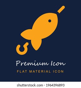 Brochette premium material ui ux isolated vector icon in navy blue and orange colors