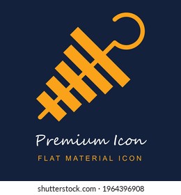 Brochette premium material ui ux isolated vector icon in navy blue and orange colors