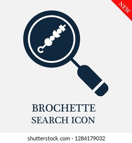 Brochette search icon. Editable Brochette search icon for web or mobile.
