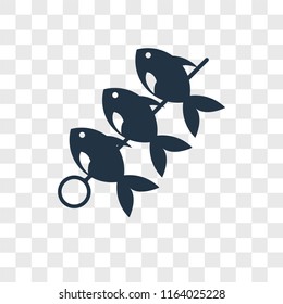 Brochette vector icon isolated on transparent background, Brochette logo concept
