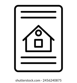 Brochuers Vector Line Icon Design