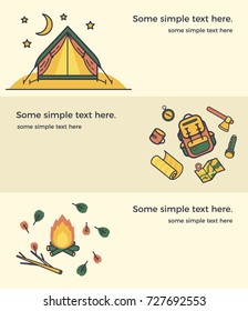 Brochure about camping and equipment