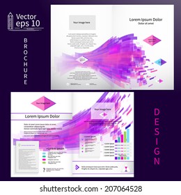 Brochure with Abstract background. Vector illustration