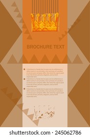 Brochure Abstract composition with different front-page printed products.