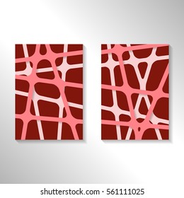 Brochure abstract design background with crossing lines. Layout for magazine cover, advertise presentation, flyer. Template with geometric pattern for poster page, card design, report or A4 booklet.