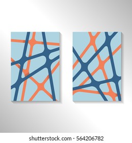 Brochure abstract design background with crossing lines. Layout for magazine cover, advertise presentation, flyer. Template with geometric pattern for poster page, card design, report or A4 booklet.