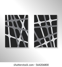 Brochure abstract design background with crossing lines. Layout for magazine cover, advertise presentation, flyer. Template with geometric pattern for poster page, card design, report or A4 booklet.