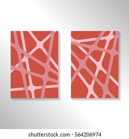 Brochure abstract design background with crossing lines. Layout for magazine cover, advertise presentation, flyer. Template with geometric pattern for poster page, card design, report or A4 booklet.