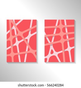 Brochure abstract design background with crossing lines. Layout for magazine cover, advertise presentation, flyer. Template with geometric pattern for poster page, card design, report or A4 booklet.