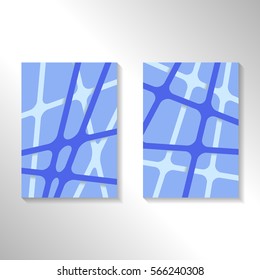 Brochure abstract design background with crossing lines. Layout for magazine cover, advertise presentation, flyer. Template with geometric pattern for poster page, card design, report or A4 booklet.