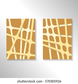 Brochure abstract design background with crossing lines. Layout for magazine cover, advertise presentation, flyer. Template with geometric pattern for poster page, card design, report or A4 booklet.