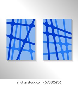 Brochure abstract design background with crossing lines. Layout for magazine cover, advertise presentation, flyer. Template with geometric pattern for poster page, card design, report or A4 booklet.