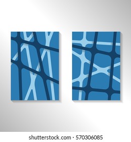 Brochure abstract design background with crossing lines. Layout for magazine cover, advertise presentation, flyer. Template with geometric pattern for poster page, card design, report or A4 booklet.