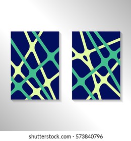 Brochure abstract design background with crossing lines. Layout for magazine cover, advertise presentation, flyer. Template with geometric pattern for poster page, card design, report or A4 booklet.