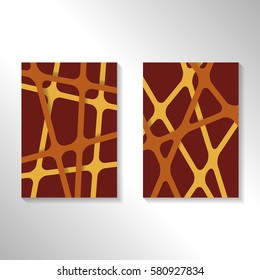 Brochure abstract design background with crossing lines. Layout for magazine cover, advertise presentation, flyer. Template blank geometric pattern for poster page, card design, report or A4 booklet.