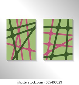 Brochure abstract design background with crossing lines. Layout for magazine cover, advertise presentation, flyer. Template blank geometric pattern for poster page, card design, report or A4 booklet.