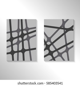 Brochure abstract design background with crossing lines. Layout for magazine cover, advertise presentation, flyer. Template blank geometric pattern for poster page, card design, report or A4 booklet.