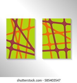 Brochure abstract design background with crossing lines. Layout for magazine cover, advertise presentation, flyer. Template blank geometric pattern for poster page, card design, report or A4 booklet.