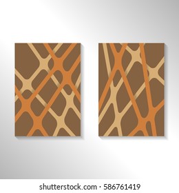 Brochure abstract design background with crossing lines. Layout for magazine cover, advertise presentation, flyer. Template blank geometric pattern for poster page, card design, report or A4 booklet.