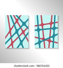 Brochure abstract design background with crossing lines. Layout for magazine cover, advertise presentation, flyer. Template blank geometric pattern for poster page, card design, report or A4 booklet.