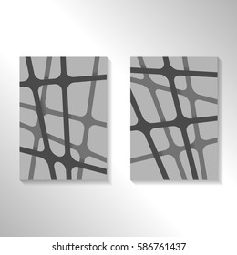 Brochure abstract design background with crossing lines. Layout for magazine cover, advertise presentation, flyer. Template blank geometric pattern for poster page, card design, report or A4 booklet.