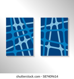 Brochure abstract design background with crossing lines. Layout for magazine cover, advertise presentation, flyer. Template blank geometric pattern for poster page, card design, report or A4 booklet.
