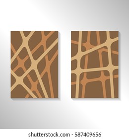 Brochure abstract design background with crossing lines. Layout for magazine cover, advertise presentation, flyer. Template blank geometric pattern for poster page, card design, report or A4 booklet.