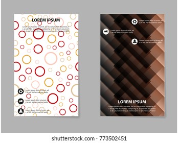 Brochure with abstract pattern wallpaper cover design