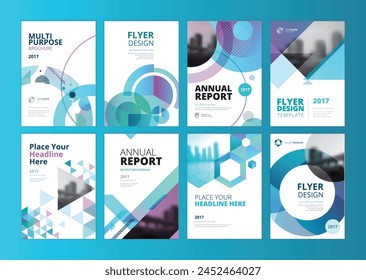 brochure annual report flyer design-vector templates