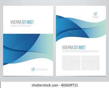 Brochure, annual report, magazine cover, flyer, poster vector template. Modern blue corporate design.