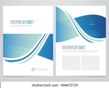 Brochure, annual report, magazine cover, flyer, poster vector template. Modern blue corporate design.