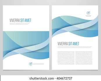 Brochure, annual report, magazine cover, flyer, poster vector template. Modern blue corporate design.