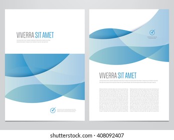 Brochure, annual report, magazine cover, flyer, poster vector template. Modern blue corporate design.