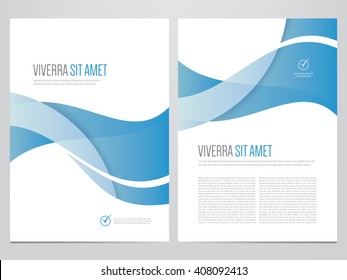 Brochure, annual report, magazine cover, flyer, poster vector template. Modern blue corporate design.