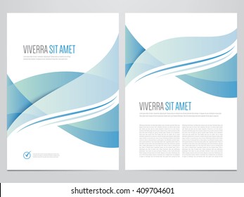 Brochure, annual report, magazine cover, flyer, poster vector template. Modern blue corporate design.