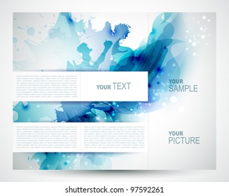 Brochure background with Abstract  blue elements