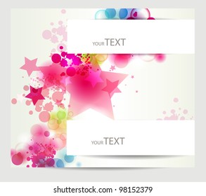 Brochure background with Abstract  stars