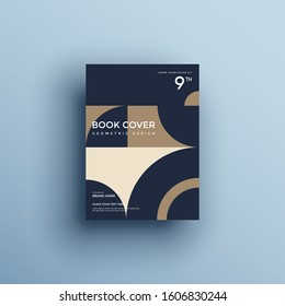 Brochure background with geometric shapes, book cover design 