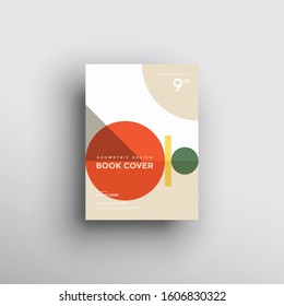 Brochure background with geometric shapes, book cover design 